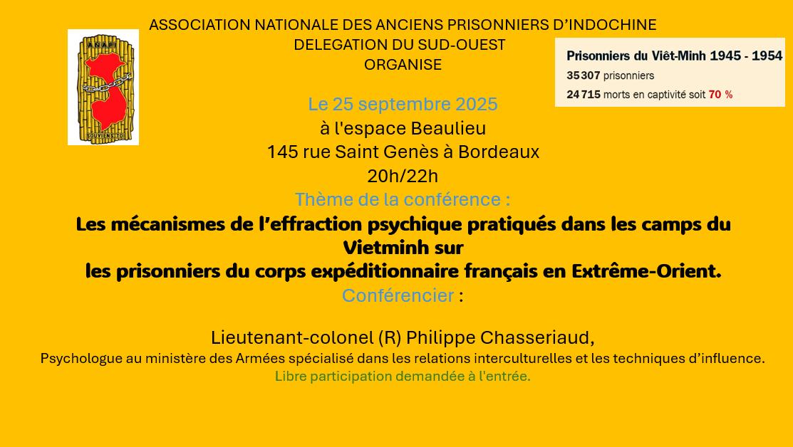 Conférence ANAPI sud-ouest le 25 septembre 2025